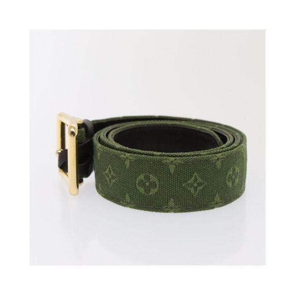 Pre Loved Louis Vuitton Monogram Canvas Belt Green Unisex - Picture 4 of 8
